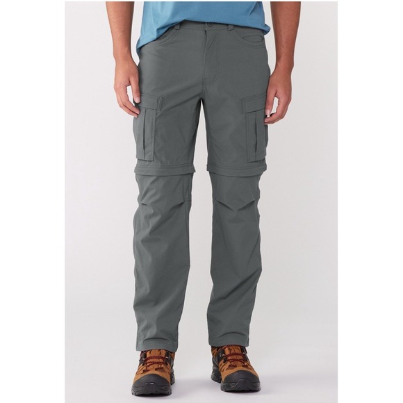 REI Men's Sahara Convertible Pants - Charcoal Grey- Zip Off To Shorts - Size XL - Picture 1 of 14